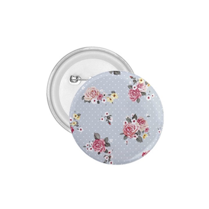 floral blue 1.75  Buttons