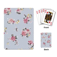 Floral Blue Playing Card by NouveauDesign