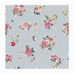 Floral Blue Medium Glasses Cloth (2-side) by NouveauDesign