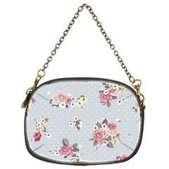 Floral Blue Chain Purses (one Side)  by NouveauDesign