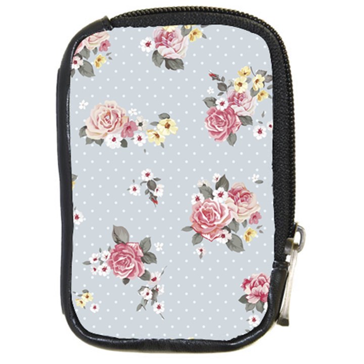 floral blue Compact Camera Cases