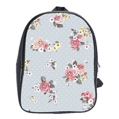 Floral Blue School Bag (large) by NouveauDesign