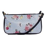 floral blue Shoulder Clutch Bags Front