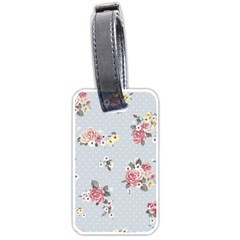 Floral Blue Luggage Tags (one Side) 