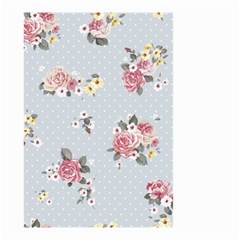 Floral Blue Small Garden Flag (two Sides) by NouveauDesign