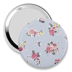 Floral Blue 3  Handbag Mirrors by NouveauDesign