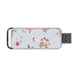 floral blue Portable USB Flash (Two Sides) Front