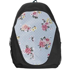 Floral Blue Backpack Bag by NouveauDesign