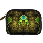 Beautiful Gold And Green Fractal Peacock Feathers Digital Camera Cases Front