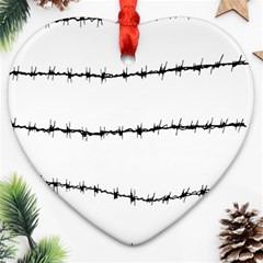 Barbed Wire Black Ornament (heart)