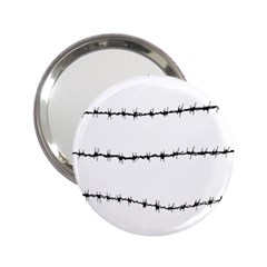 Barbed Wire Black 2 25  Handbag Mirrors by Mariart