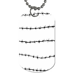 Barbed Wire Black Dog Tag (one Side)