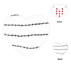 Barbed Wire Black Playing Cards (heart) 