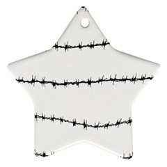 Barbed Wire Black Star Ornament (two Sides) by Mariart