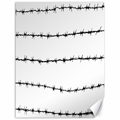 Barbed Wire Black Canvas 18  X 24  