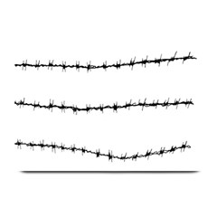 Barbed Wire Black Plate Mats