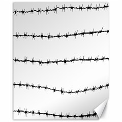 Barbed Wire Black Canvas 11  X 14  