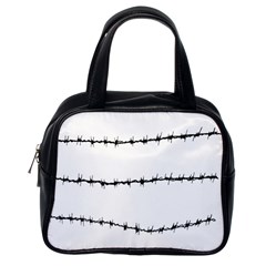 Barbed Wire Black Classic Handbags (one Side) by Mariart