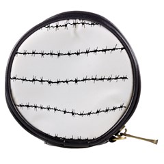 Barbed Wire Black Mini Makeup Bags by Mariart