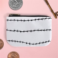 Barbed Wire Black Mini Coin Purses by Mariart