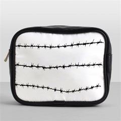 Barbed Wire Black Mini Toiletries Bags by Mariart