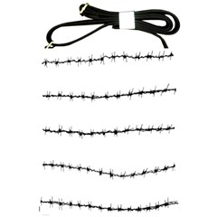 Barbed Wire Black Shoulder Sling Bags