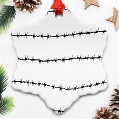 Barbed Wire Black Ornament (snowflake)