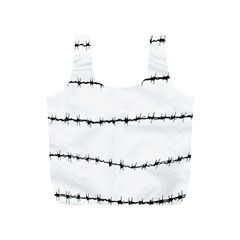 Barbed Wire Black Full Print Recycle Bags (s)  by Mariart