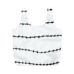 Barbed Wire Black Full Print Recycle Bags (m) 