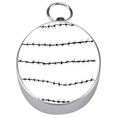 Barbed Wire Black Silver Compasses by Mariart