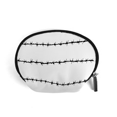 Barbed Wire Black Accessory Pouches (small)  by Mariart