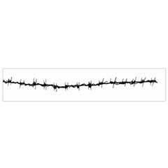 Barbed Wire Black Small Flano Scarf by Mariart