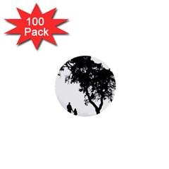 Black Father Daughter Natural Hill 1  Mini Buttons (100 Pack)  by Mariart