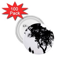 Black Father Daughter Natural Hill 1 75  Buttons (100 Pack) 