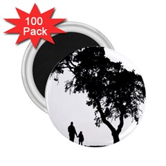 Black Father Daughter Natural Hill 2 25  Magnets (100 Pack) 