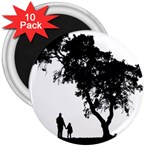 Black Father Daughter Natural Hill 3  Magnets (10 pack)  Front