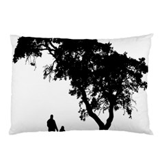 Black Father Daughter Natural Hill Pillow Case