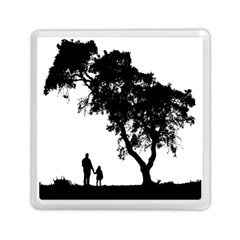 Black Father Daughter Natural Hill Memory Card Reader (square) 