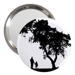 Black Father Daughter Natural Hill 3  Handbag Mirrors by Mariart