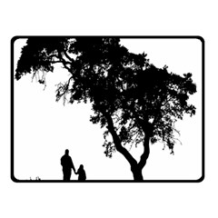 Black Father Daughter Natural Hill Double Sided Fleece Blanket (small) 