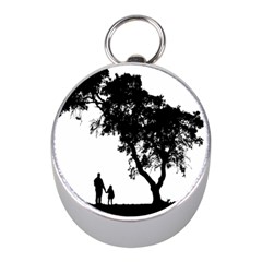 Black Father Daughter Natural Hill Mini Silver Compasses