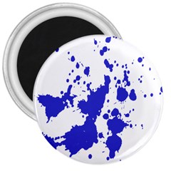 Blue Plaint Splatter 3  Magnets