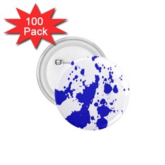 Blue Plaint Splatter 1.75  Buttons (100 pack) 