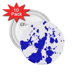 Blue Plaint Splatter 2.25  Buttons (10 pack) 