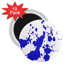 Blue Plaint Splatter 2 25  Magnets (10 Pack)  by Mariart