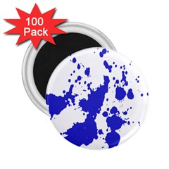 Blue Plaint Splatter 2 25  Magnets (100 Pack)  by Mariart