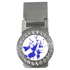 Blue Plaint Splatter Money Clips (CZ) 