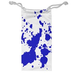 Blue Plaint Splatter Jewelry Bag