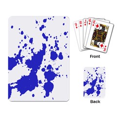 Blue Plaint Splatter Playing Card