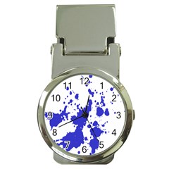 Blue Plaint Splatter Money Clip Watches